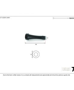 Black Projection Door Stop