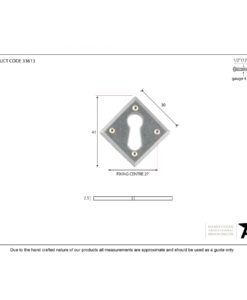 Pewter Diamond Escutcheon