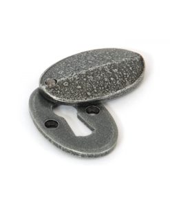 Pewter Oval Escutcheon & Cover