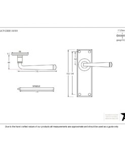 Pewter Avon Lever Latch Set