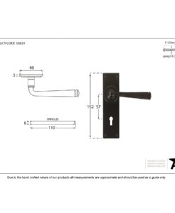 Black Avon Lever Lock Set