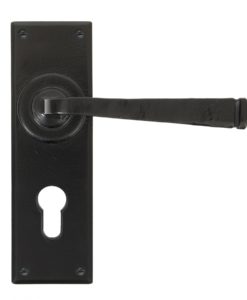 Black Avon Euro Lever Lock Set