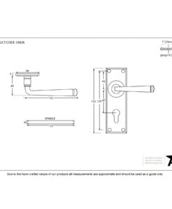 Black Avon Euro Lever Lock Set