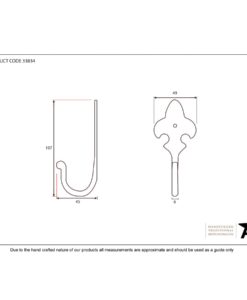 Black Fleur-De-Lys Hook