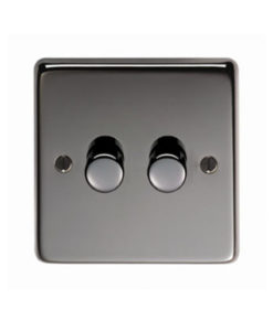 Black Nickel Double LED Dimmer Switch (400W/800W)