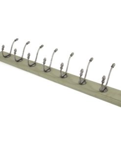 Natural Smooth & Olive Green Farmhouse Hat & Coat Rack