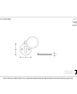 Aged Brass Round Escutcheon
