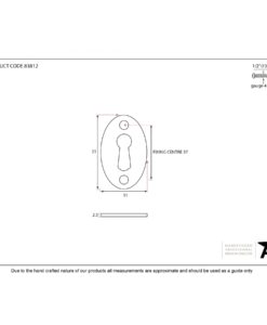 Polished Brass Oval Escutcheon