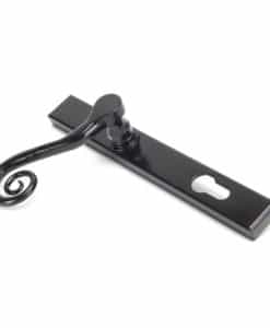 Black Monkeytail Slimline Lever Espagnolette Lock Set (LH)