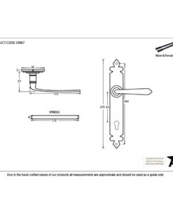 Black Cromwell Lever Espagnolette Lock Set