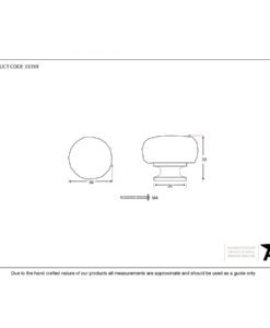 Natural Smooth Hammered Knob (Large)