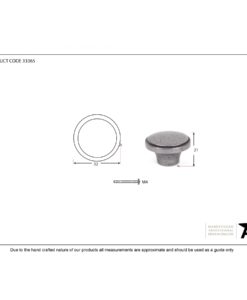 Natural Smooth Ribbed Cabinet Knob