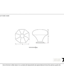 Beeswax Octagonal Cabinet Knobs (Small)