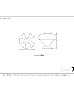 Black Octagonal Cabinet Knobs