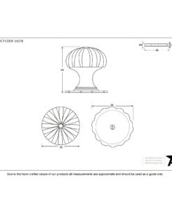 Beeswax Cabinet Knob With Base (Large)