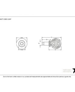 Pewter Beaten Ball Finial (Pair)
