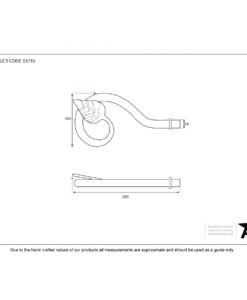 Pewter Leaf Curtain Finial (Pair)