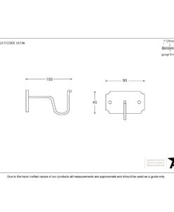 Pewter Curtain Pole Mounting Brackets (Pair)