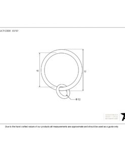 Pewter Curtain Ring Measurements