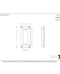 Black Flush Pull Handle