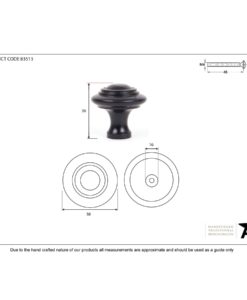 Large Black Cabinet Knob