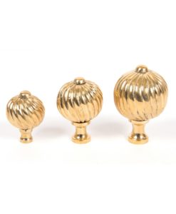 Polished Brass Spiral Cabinet Knob (Small)