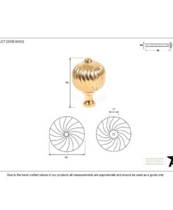 Polished Brass Spiral Cabinet Knob (Large)