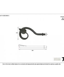 Beeswax Leaf Curtain Finial Measurements