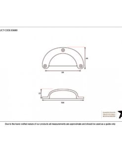 Black Plain Drawer Pull