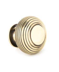 Large Antique Brass Beehive Cabinet Knob