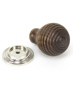 Rosewood & Polished Nickel Beehive Knob