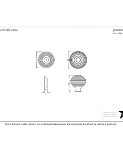 Large Rosewood & Antique Brass Beehive Knob