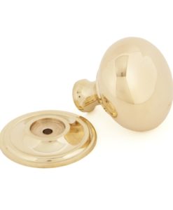 Large Polished Brass Mushroom Cabinet Knob