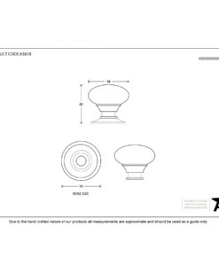 Large Polished Nickel Mushroom Cabinet Knob