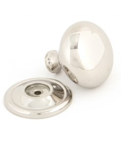 Large Polished Nickel Mushroom Cabinet Knob
