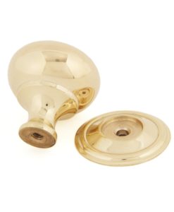 Small Polished Brass Mushroom Cabinet Knob