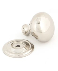 Small Polished Nickel Mushroom Cabinet Knob