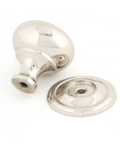 Small Polished Nickel Mushroom Cabinet Knob