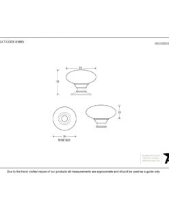 Small Polished Brass Oval Cabinet Knob