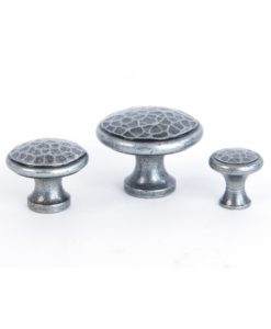 Pewter Beaten Cupboard Knob Set (Large)
