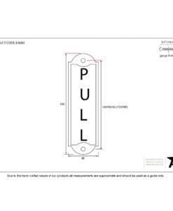 Antique Pewter Pull Door Sign