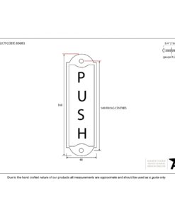 Antique Pewter Push Door Sign