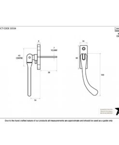 Antique Pewter Slim Peardrop Espag