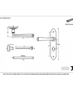 Beeswax Gothic Lever Bathroom Set