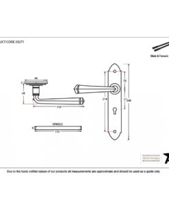 Beeswax Gothic Lever Lock Set