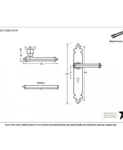 Beeswax Tudor Lever Lock Set