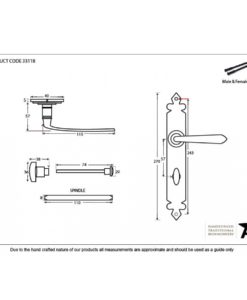 Black Cromwell Sprung Lever Bathroom Set