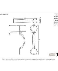 Black Heavy Bean Thumblatch