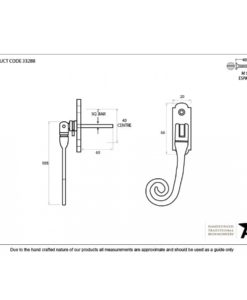 Black Monkeytail Espagnolette