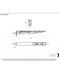 Black PVD Stainless Steel Flush Bolt (6